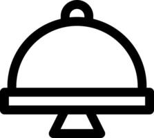 A black and white image of a cloche vector