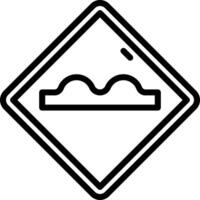 A black and white sign with a wave on it vector