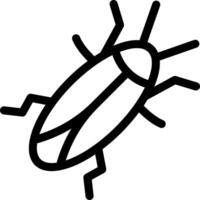 A black and white bug icon on a white background vector