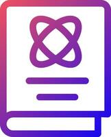 A book with an atom symbol on it vector