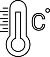 A thermometer with the word c in the middle vector