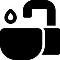 A black and white icon of a cup and a drop vector