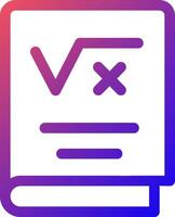A book with a cross and a v sign on it vector