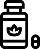 A bottle with a lotus flower on it vector
