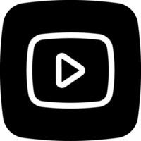 Youtube icon with a play button vector