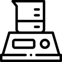 A black and white illustration of a scale vector