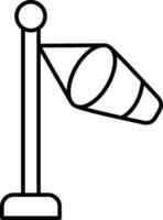 A black and white drawing of a lamp post vector