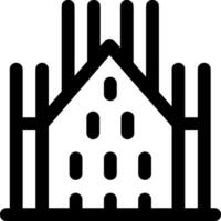 A black and white image of a house vector