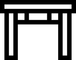 A black and white image of a doorway vector