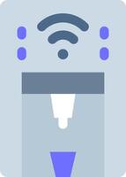 A wifi icon with a blue and white background vector