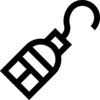 A black and white icon of a bottle opener vector