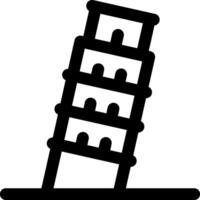 The leaning tower of pisa icon vector