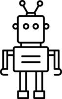 A robot icon on a white background vector