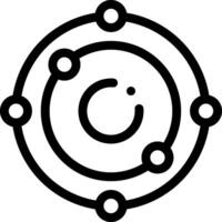 A black and white logo of a circle with a circle inside vector