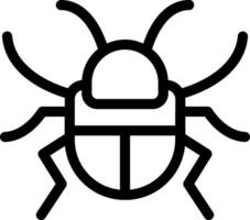A black and white bug icon on a white background vector