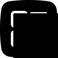 A black and white square with a white square in the middle vector