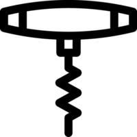 A black and white image of a corkscrew vector