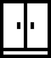 Two doors with a square shape on each side vector