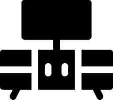A black and white image of a television vector
