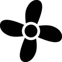 A black and white propeller icon vector