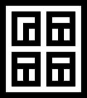 A square with four squares inside it vector