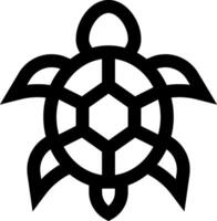 A turtle is shown in black and white vector