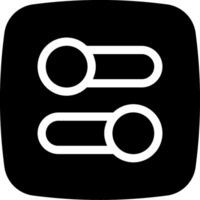 A black and white icon with two circles vector