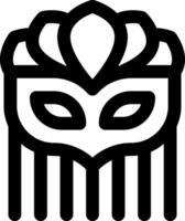 A black and white image of a mask vector