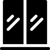 Two doors with a white background and black lines vector