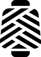 A black and white image of a thread vector