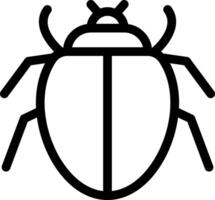 A black and white bug icon on a white background vector