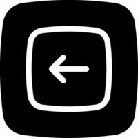 A black and white icon with an arrow pointing to the right vector