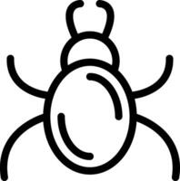A black and white bug icon on a white background vector