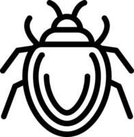 A black and white bug icon on a white background vector