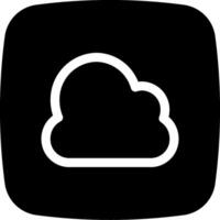 A black and white cloud icon on a white background vector