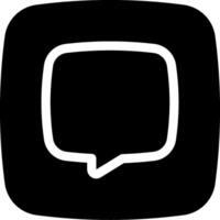A black and white speech bubble icon vector