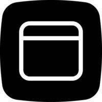 A black and white square icon with a square in the middle vector