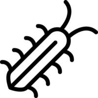 A black and white illustration of a bug vector
