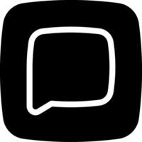 A black and white speech bubble icon vector