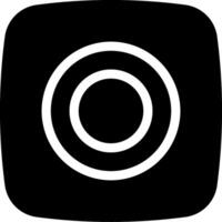 A black and white square with a circular design vector