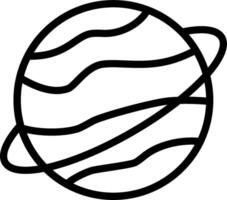 A black and white drawing of a planet vector