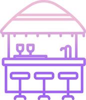 Bar icon with purple and pink colors vector