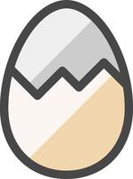 An egg with a mountain on it vector