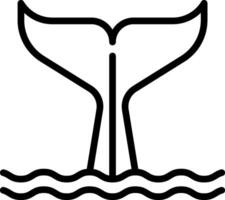 Whale tail icon on white background vector