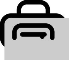 A black and white image of a briefcase vector