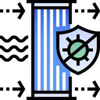 A shield with a shield and arrows pointing to it vector