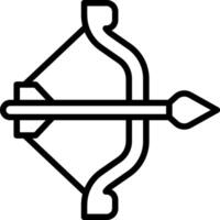 A bow and arrow icon on a white background vector