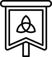 A celtic flag with a celtic knot on it vector