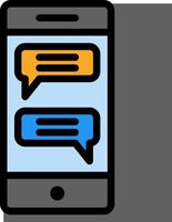 Mobile chat app icon vector