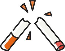 A cigarette with a spark coming out of it vector